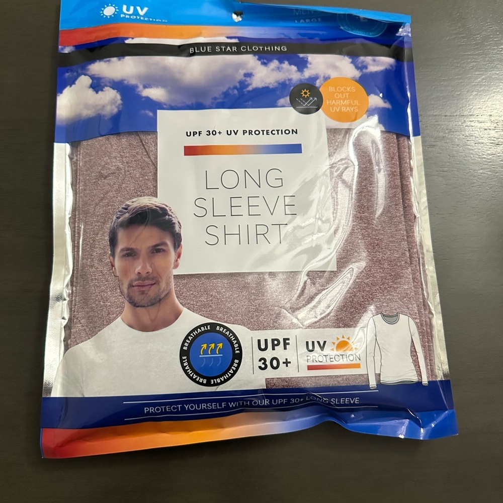 New Mens Long Sleeve Tee Large